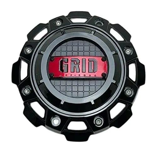 Grid Off-Road Gloss Black Red Logo Wheel Center Cap Gd-8-Cap C8046l213 1