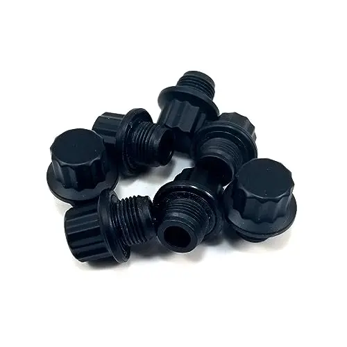 Helo Wheel Decorative P2-56 Spoke Rivets Bolts Black Plastic He904 7 Pack 1