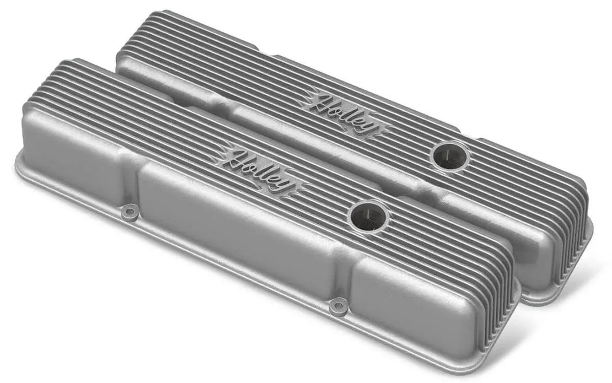 Ho241-240 Vintage-Style Fined Valve Covers – Cast Aluminum With Classic Finishing 1