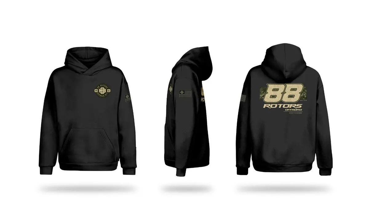 88 Rotors Offroad X Dust Til Dawn *V2* Black Hoodie Hooded Sweatshirt 1