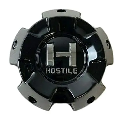 Hostile Gloss Black Wheel 5 Lug Center Cap Hc-5001 Hc-5001-B 1