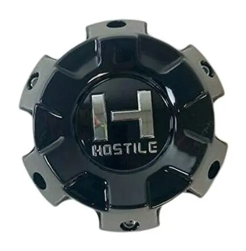 Hostile Gloss Black Wheel 6 Lug Center Cap Hc-6001 Hc-5001-B 1