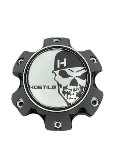 Hostile Special Edition Skull Logo Chrome Wheel Center Cap Hc-6003 C-8015A 1