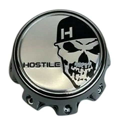 Hostile Special Edition Skull Logo Chrome Wheel Center Cap Hc-8004 1