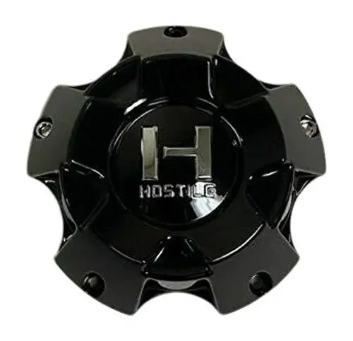Hostile Wheels 5 Lug Gloss Black Wheel Center Cap Hc-5002 1