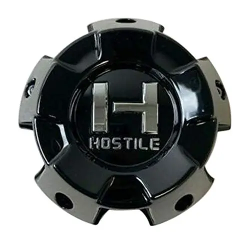 Hostile Wheels 5 Lug Gloss Black Wheel Center Cap Hc-5005 Hc-5007 1