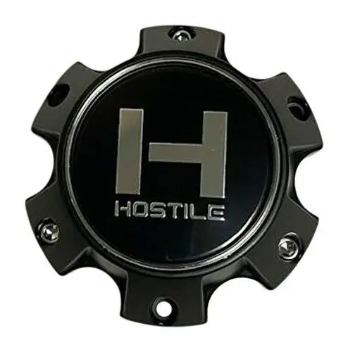 Hostile Wheels 6 Lug Satin Black Wheel Center Cap Hc6003 1