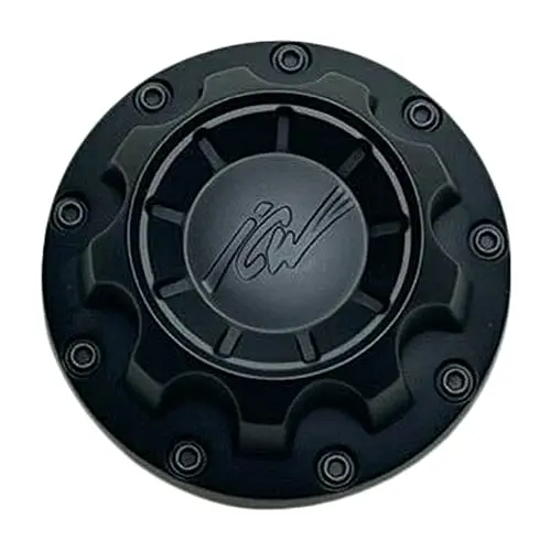 Icw Racing Matte Black Snap In Wheel Center Cap 595K66a Cap-204 595K66a-Yb001 1