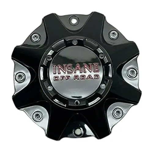Insane Off-Road Gloss Black And Red Logo Wheel Center Cap Er038 310L214-D 1