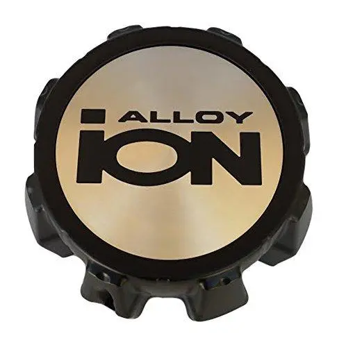 Ion Alloy C1018304b 81072012F-6 8 Lug Black Wheel Center Cap 1