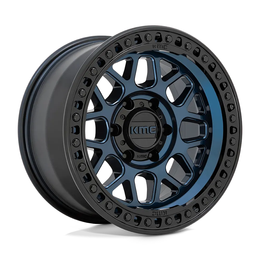 Kmc Grs Wheels - Midnight Blue With Gloss Black Lip 1