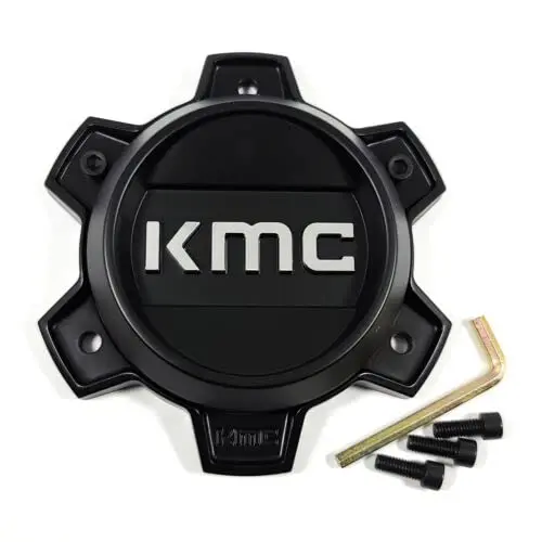 Kmc Wheels Center Hub Cap Bolt-On Closed-End T164h145-6-H30-S7 Satin Black 1