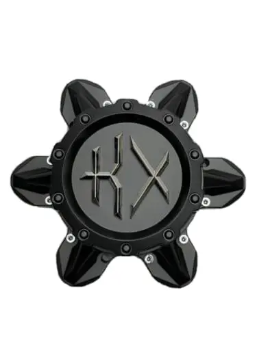Kx Off-Road Matte Black 8 Lug Wheel Center Cap Ckx03-3Mb Ckx03-3Mb-Cap-Sg 1