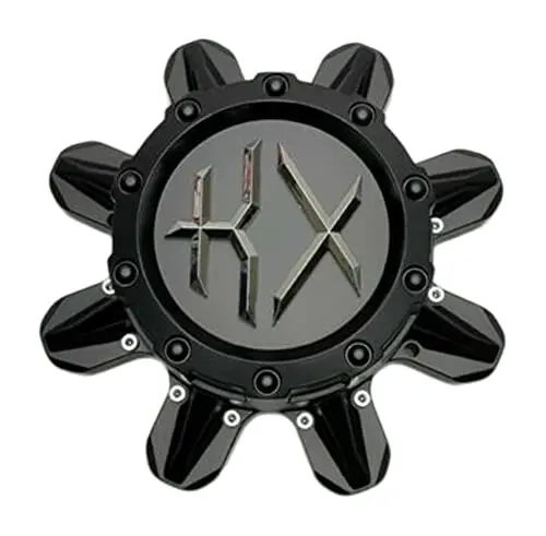 Kx Off-Road Matte Black 8 Lug Wheel Center Cap Ckx03-4Mb Ckx03-4Mb-Cap-Sg 1