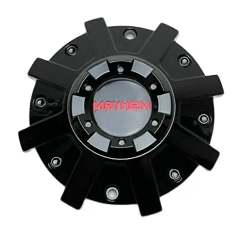 Mayhem Gloss Black And Red Logo Wheel Center Cap C108104br 8310 1