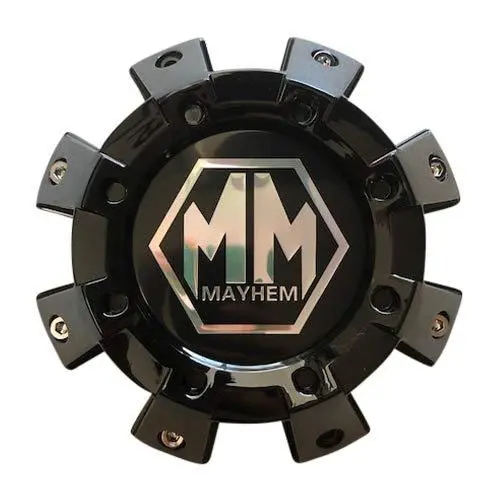 Mayhem Wheels 8101 Monstir Dually C108101b01-F 8131208525F-2 Gloss Black Front Center Cap 1