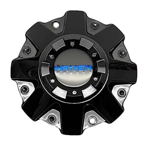 Mayhem Wheels C108015bb01 81222090F-15 Gloss Black With Blue Logo Center Cap 1