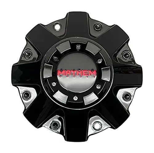 Mayhem Wheels C108015br01 81222090F-16 Gloss Black With Red Logo Center Cap 1