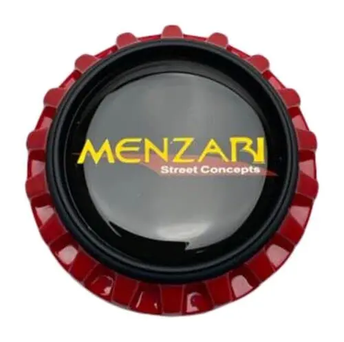 Menzari Red Snap In Wheel Center Cap 465-Cap-Up 1