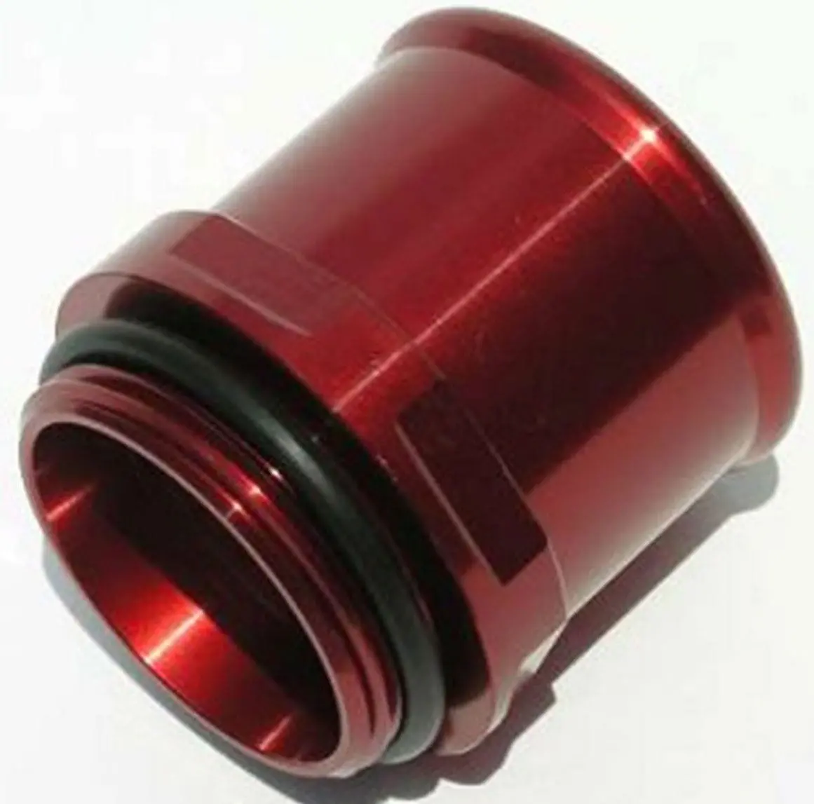 Red-Anodized Water Neck Fitting – 1-3/4" Hose Compatibility (Mzwn0033R) 1