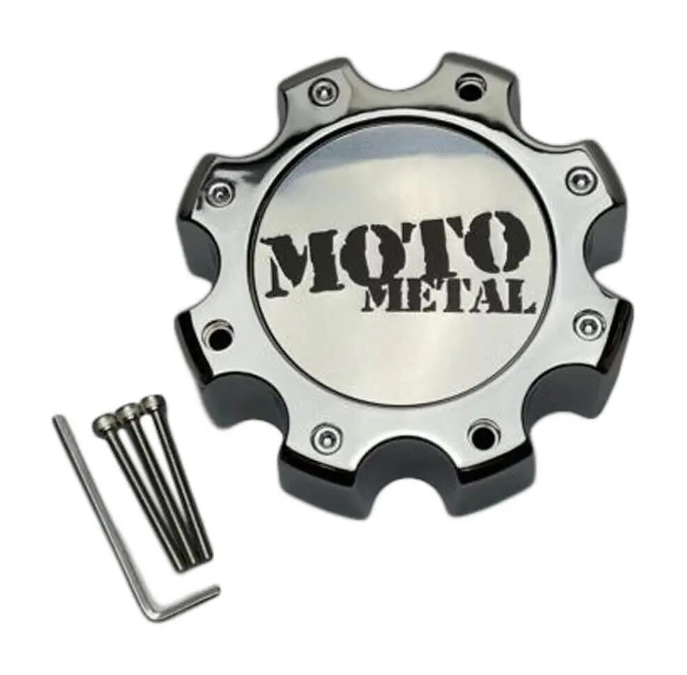 Moto Metal Chrome Tall 8 Lug Wheel Center Cap With Screws 845L172r 845L172 1