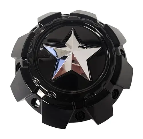 Msa Wheels M50l142-H49-Gbch Gloss Black Center Cap With Chrome Star 1