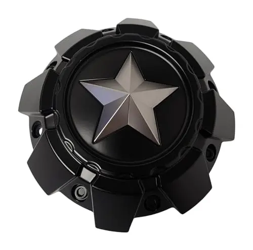 Msa Wheels M50l142-H49-Sgbr Satin Black Center Cap With Gray Star 1