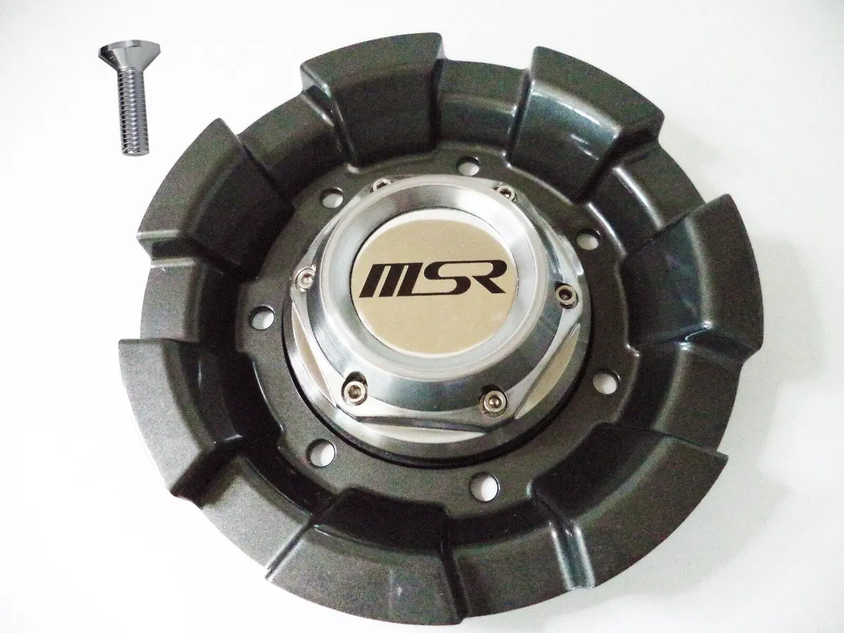 Msr Wheels Gunmetal Grey Wheel Center Cap # 3222 (4 Caps) 1