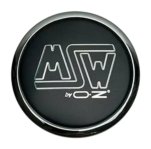 Msw By Oz Chrome And Matte Black Logo Snap In Wheel Center Cap Xc566vw 1