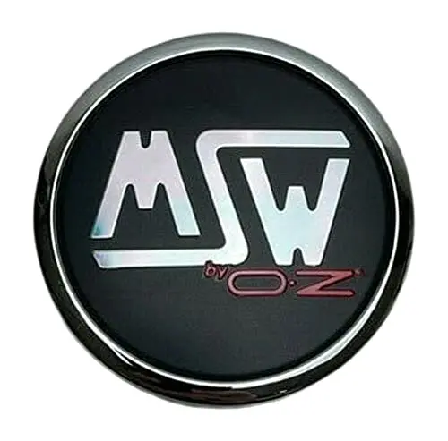 Msw By Oz Matte Black And Red Logo Snap In Wheel Center Cap Xc566vw 1