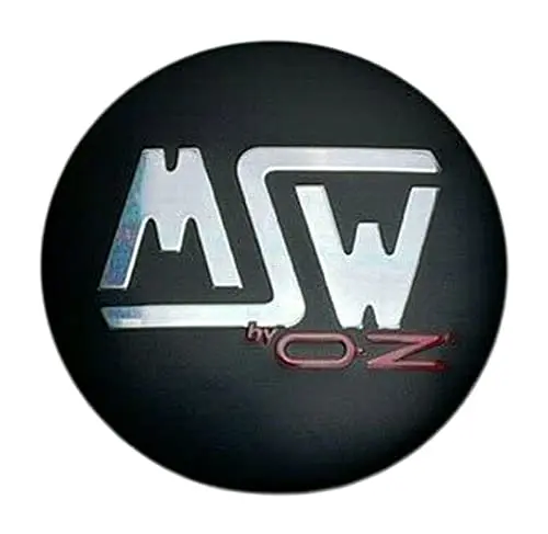 Msw By Oz Matte Black And Red Snap In Wheel Center Cap (Xc565bw) 1