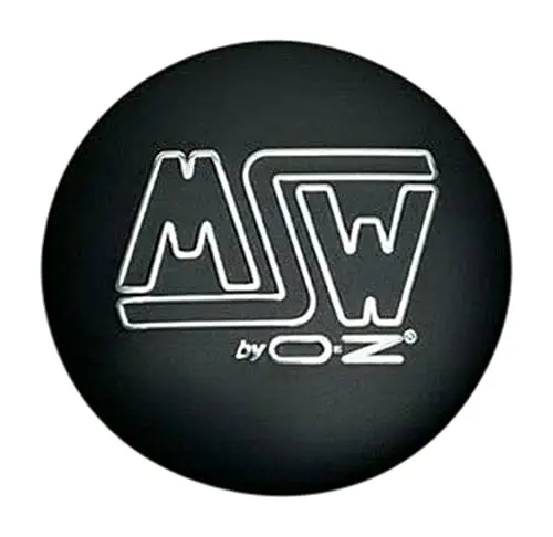 Msw By Oz Matte Black Outline Logo Snap In Wheel Center Cap (Xc565bw) 1
