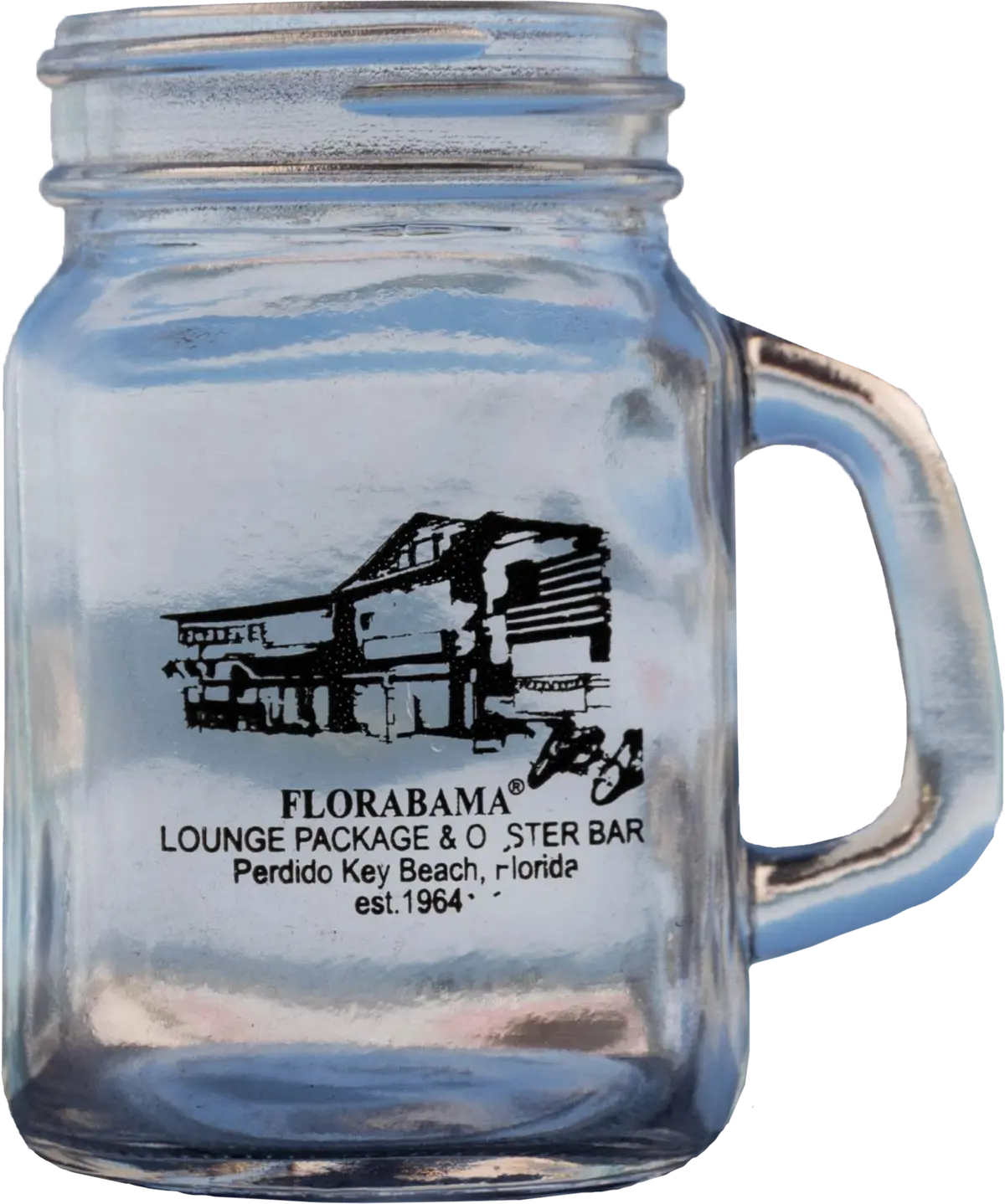 Flora-Bama Mason Jar Shot Glass 1