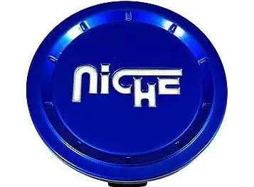 Niche Billet Wheel Center Cap Blue With Silver Logo 1005-24-05Kas 1