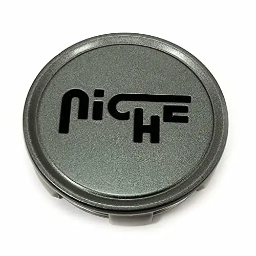 Niche Wheels 1003-24Lvb 1003-24 Gloss Graphite Wheel Center Caps 1