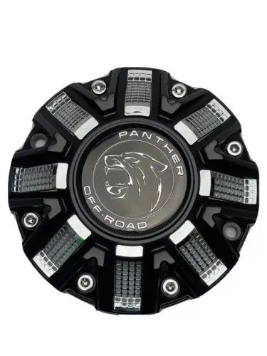 Panther Off-Road Gloss Black And Chrome Wheel Center Cap Cap Or-D2 Cap Or-D 1