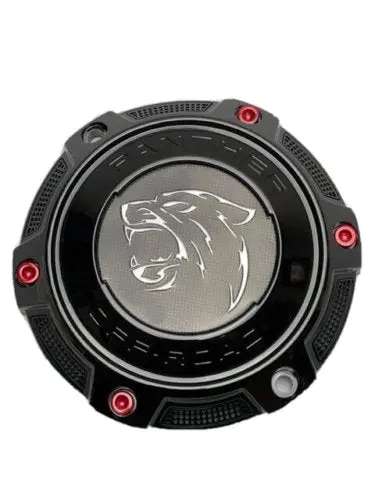 Panther Off-Road Gloss Black Red Rivets Wheel Center Cap Or-Vd-Panther 1