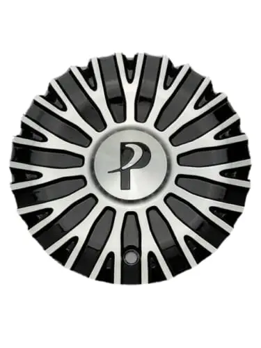 Phino Pw16 Black And Machined Wheel Center Cap Cspw16-1A 1