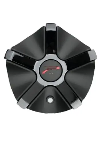 Platinum Widow Matte Black With Gloss Black Inserts Wheel Center Cap 89-9212-Cap 1