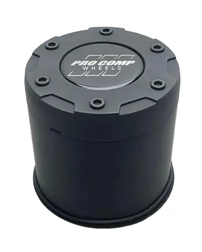 Pro Comp Flat Black Push Thru Wheel Center Cap 8515042 Resin Logo 1