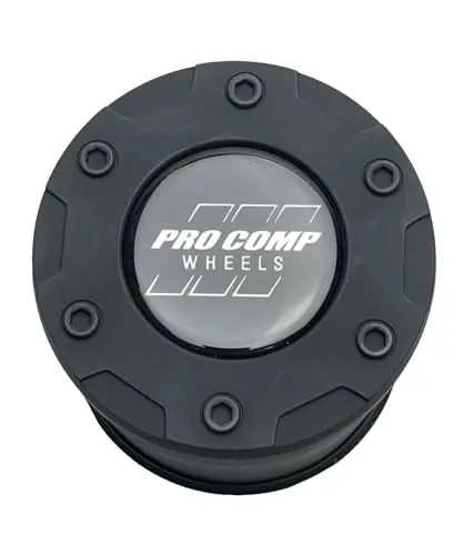 Pro Comp Flat Black Push Thru Wheel Center Cap 8515242 8515042-2 S1912-16 Resin Logo 1
