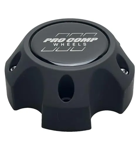 Pro Comp Flat Black Wheel Center Cap With Screws 703154502 6031Cap2 S909-17 Resin Logo 1