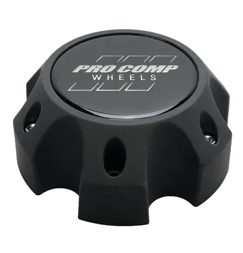 Pro Comp Flat Black Wheel Center Cap With Screws 703165502 6031Cap3 S909-18 Resin Logo 1