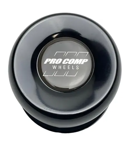 Pro Comp Gloss Black Push Thru Wheel Center Cap 2425018 1
