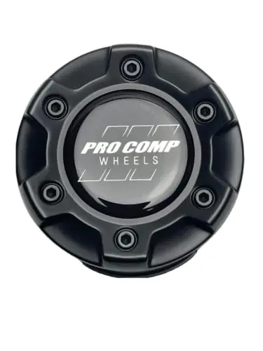 Pro Comp Matte Black Push Thru Wheel Center Cap 504434202 Ft1-3-Cap 1