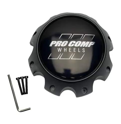 Pro Comp Satin Black Wheel Center Cap With Screws 518387002 Cap5366-8165 Cap5366-8165-U4b 1