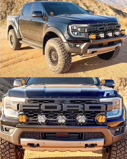 2024+ Ranger Raptor Front Light Mount Kit (For Stock Bumper) 1