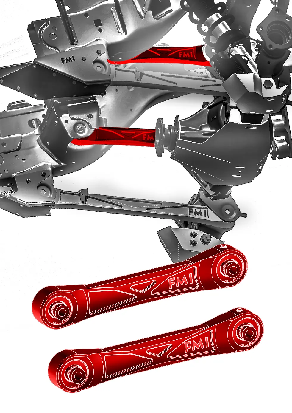 2024 Ranger Raptor - Rear Upper Billet Aluminum Suspension Arms With Ultra-Flex Joints 1