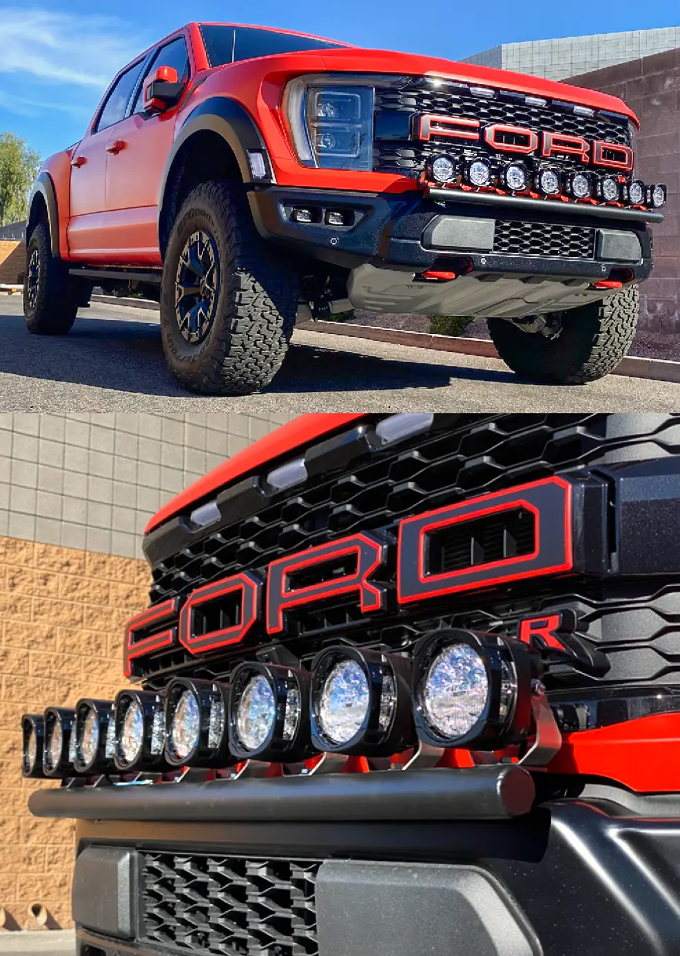 Gen 3 Raptor Front Light Mount Kit (Stock Bumper) - Use Any Light 1