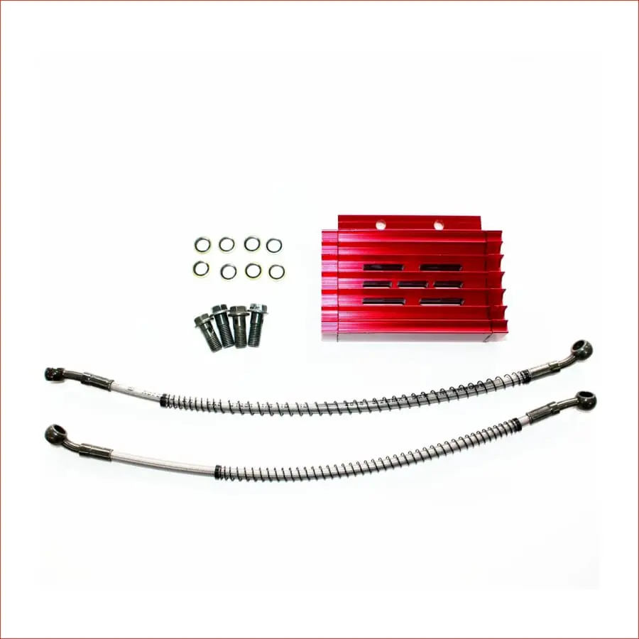 Red Cnc Engine Oil Cooler Kit Radiator 140Cc 150Cc 160Cc 1
